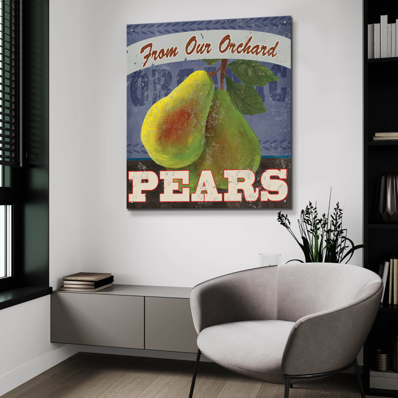  «Pears» par Fiona Stokes-Gilbert, art mural en verre acrylique, H 36 po x l 36 po x P 0,2 po