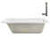 66'' x 34'' Acrylic Soaking Drop-In Bathtub, Drain Included