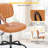 Small Office Computer Desk Chair With Wheels And Lumbar Support, Comfy Cute Armlees PU Leather Vanity Rolling Swuvel Task Chair No Arm For Adult, Student-188603698