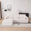 Canapé moderne en U de 123 x 55 po avec console, porte-gobelets et ports USB, mobilier d'intérieur symétrique rembourré à 6 places, ensemble de canapé-lit avec méridienne pour le salon, appartement, 2 couleurs-571351384