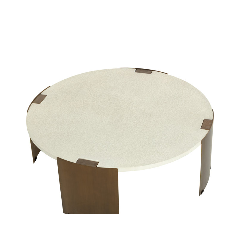 GALLUS Outdoor Circular Coffee Table, Cream