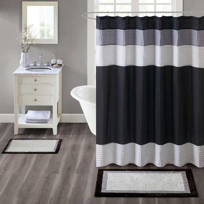 Cotton Tufted Bath Rug, 30" L x 20" W, Black