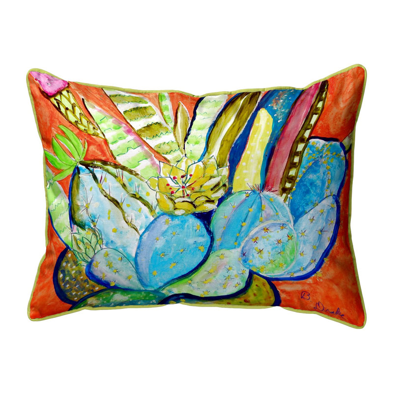  Housse et insert de coussin rectangulaire d'extérieur Cactus I, 16 po x 20 po