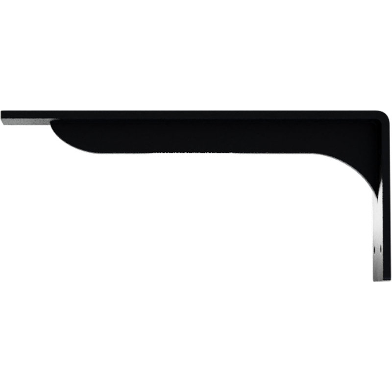 Embrey Steel Bracket, 5.25" H x 2" W x 12" D, Powder Coated Black