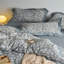 Ensemble de housse de couette rétro en jacquard de coton et lin texturé-110146199-110146204