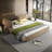 King Size Upholstered Chenille Bed Platform Bed with Wood Frame and Padded Headboard