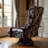 Adjustable solid wood swivel chair