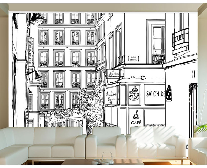 A Walk Through Parisian Streets 309cm x 400cm Wallpaper, 400 cm x 309 cm
