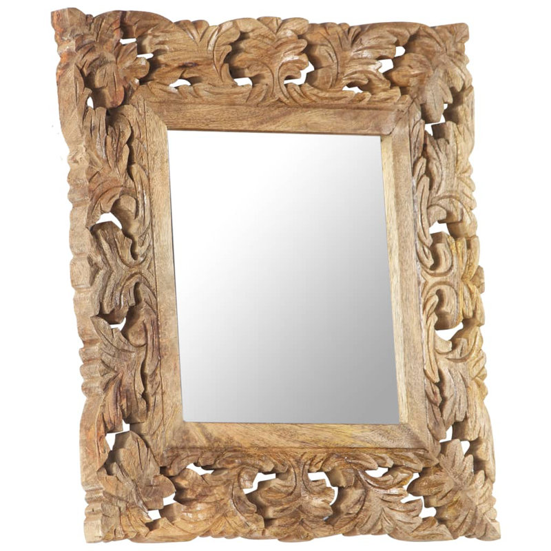 Nardone Flat Wall Mirror, Brown, 50cm H x 50cm W