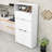 Multifunctional Kitchen Pantry Buffet with Storage,  Drop-Down Desk-1534097822