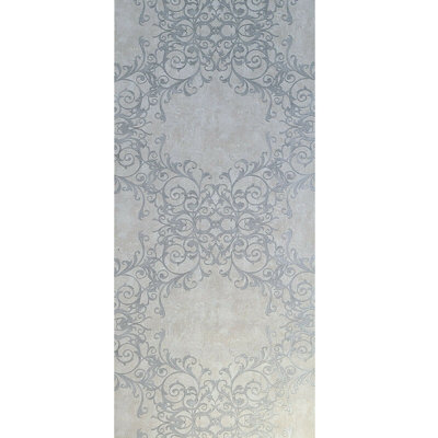 Papier peint damassé victorien Process Gray