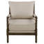 Fauteuil d'appoint à dossier amovible naturel