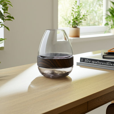 Vase en verre transparent
