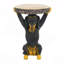 Tabouret de table d'appoint à piédestal 22,17 po H, statue de chien MGO, sculpture peinte à la main pour la maison, le bureau, le salon et l'extérieur