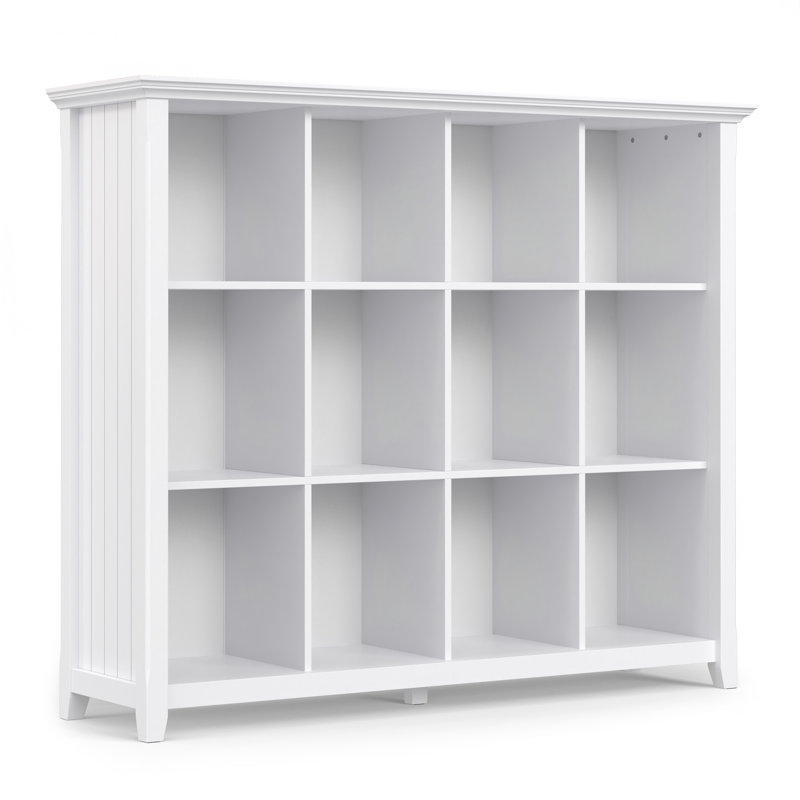 Bibliothèque transitionnelle en bois massif H 48 "Acadian, Blanc