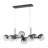 8-Light Gradient Glass Linear Chandelier-1434280433