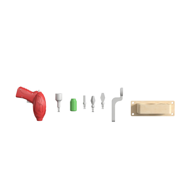 Bright Beginnings Commercial Grade 8 Piece Tools & Holder Accessory Set for Modular STEAM Wall Systems (Not Included) with Working Drill