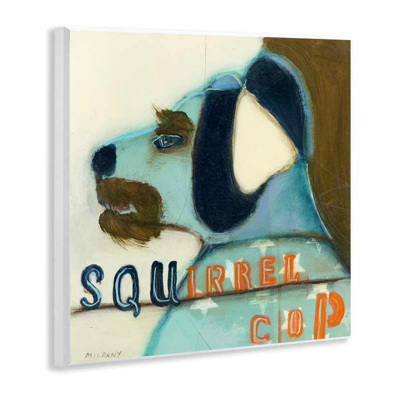 Plaque murale humoristique «Squirrel Cop Dog» par Stacy Milrany