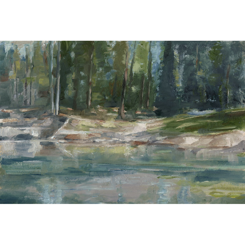 «Northwestern Lake II» par Ethan Harper - peinture sur toile, H 8 po x l 12 po