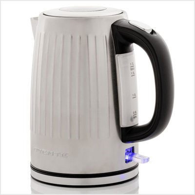 OVENTE Electric Kettle, 1.7L Stainless Steel Fast Boiling Water Heater with 1750W Power, BPA Free & Cordless Body, Auto Shut-Off, Boil-Dry Protection, Indicator Light & Removable Filter, Silver KS711S