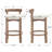 Clayt Mid Century Modern Bar Stool 26.5" Counter Stool Upholstered Barstool with Solid Back and Wood Legs Bar Chair for Kitchen Island Dining Room-1325175081-1325175079