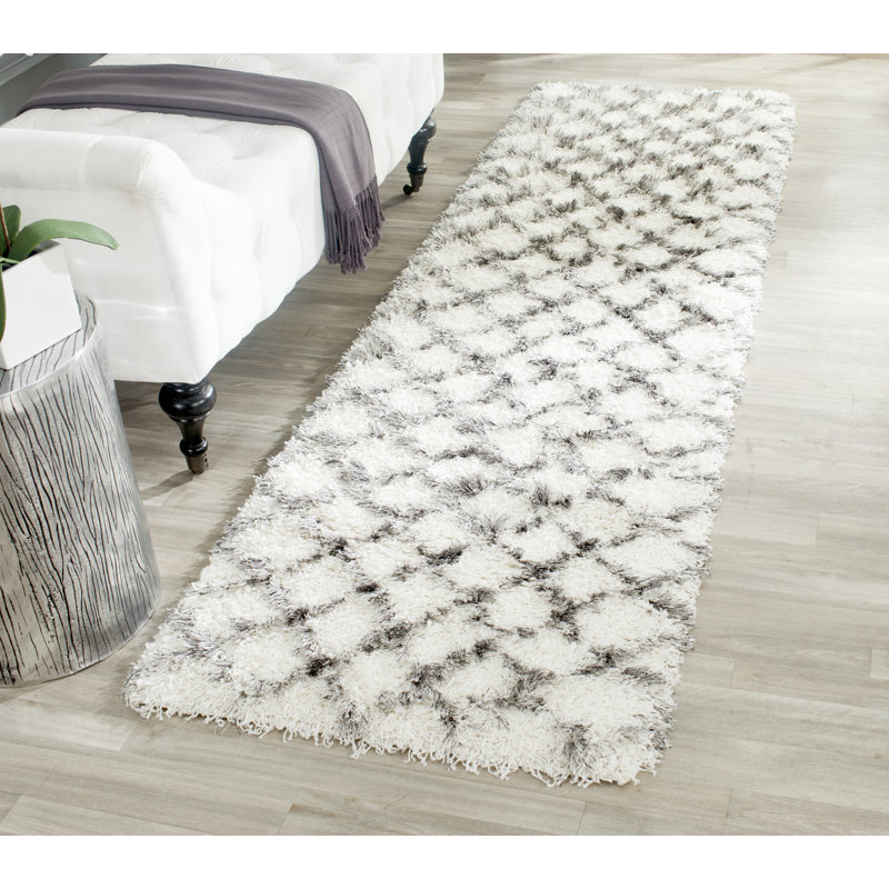 Sg-Msg-Moroccan Shag Performance Geometric Rug, Runner 2'3" x 8'