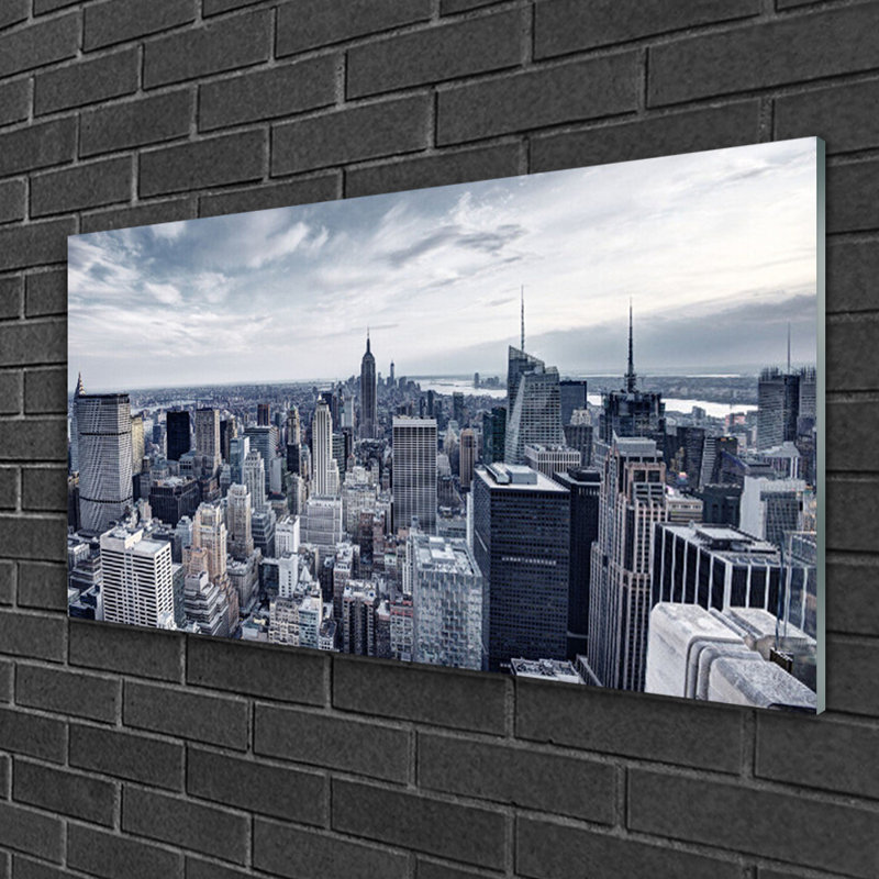Houses City - Unframed Photograph on Glass
