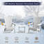 Ensemble de 5 chaises Adirondack en plastique Hdpe avec table d'appoint et repose-pieds - Ensemble de conversation pour l'extérieur-1873213459