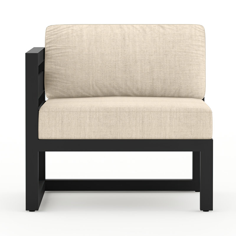 Avion 6 Piece Sectional Set - Black, Black, Canvas Flax Sunbrella® Canvas