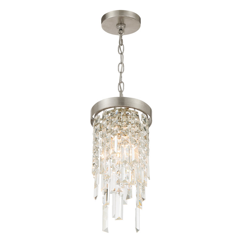 Alif 1 Light Antique Silver Mini Pendant