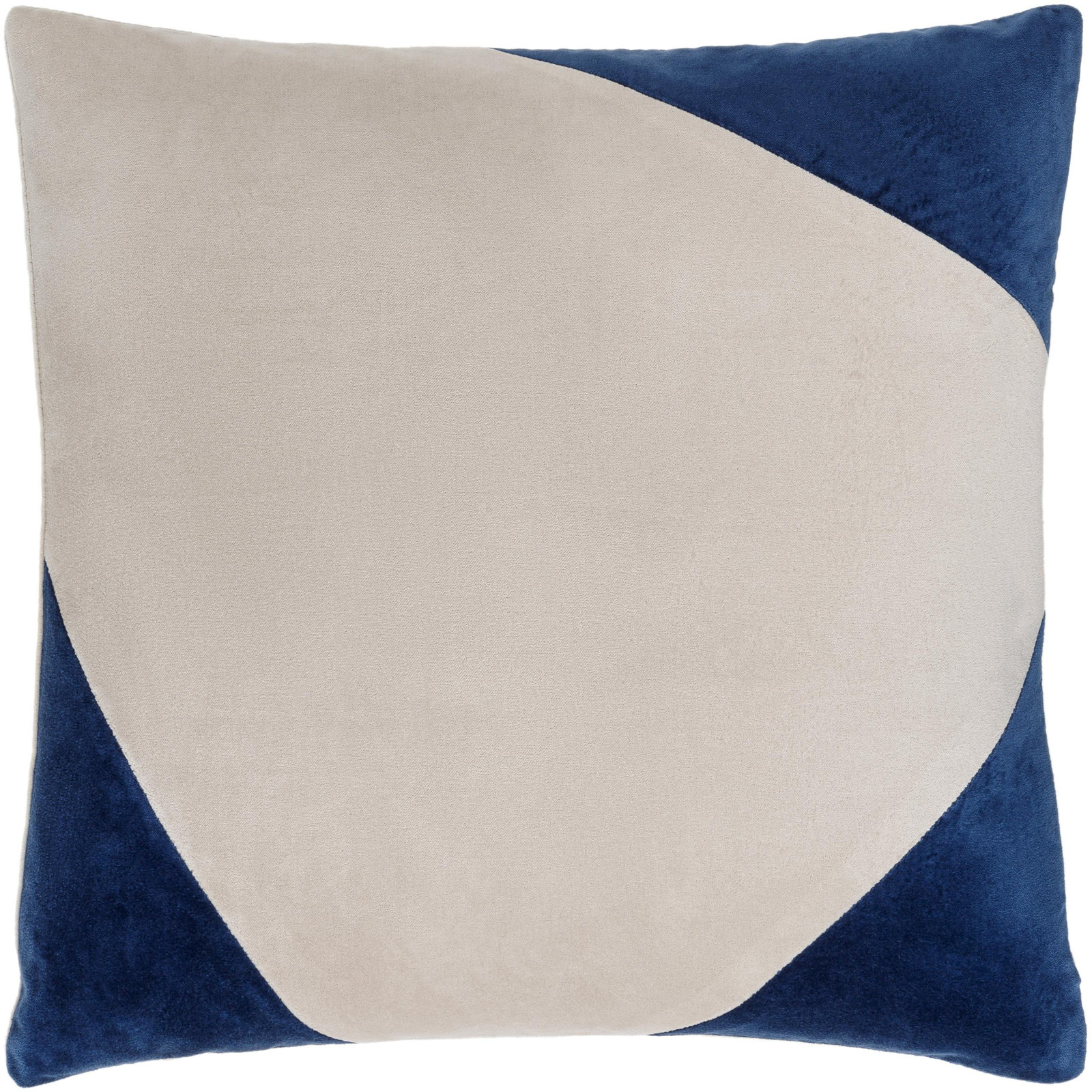 Denny Cotton Pillow Cover, Polyester/Polyfill, 22" x 22", Ash
