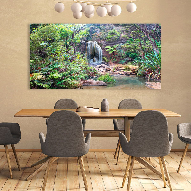 Rainforest Waterfall - Wrapped Canvas Print, 50cm H x 100cm W x 4cm D