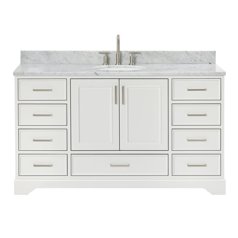 Meuble-lavabo simple avec plateau Abita 61, Blanc