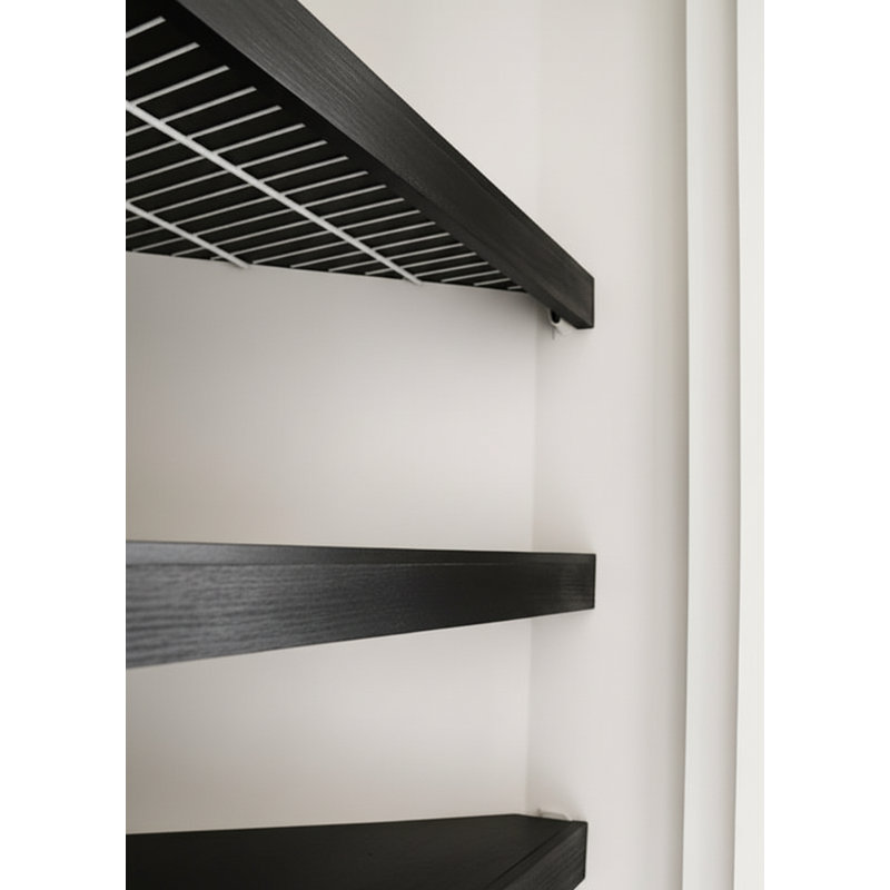 Housses | Tablettes flottantes sur mesure 54 ébène, Ébène, H 54 po x l 12 po x P 2,5 po