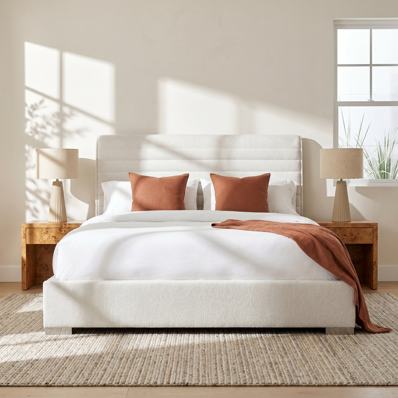 Sereno Upholstered Panel Bed, Queen
