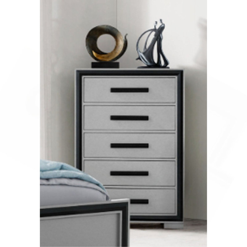 5-Drawer Vertical Chest With Monochrome Bar Handles
