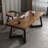 Nut-brown + Black Rectangular Solid Wood  desk-1065877753