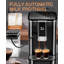 Machine à espresso entièrement automatique avec moulin intégré, pompe à 20 bars, mousseur à lait, contrôle PID