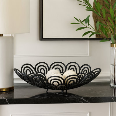 Arainn Handmade Aluminum Metal Decorative Bowl - Set of 1