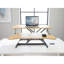 Le bureau pour travailler debout réglable de 32 pouces de hauteur, le moniteur double et l'installation d'ordinateur portable sur un large plateau fonctionnel, pour le bureau à domicile, soulève une station de travail assis-debout de 19,8 pouces avec ordinateur portable, bureau d'ordinateur, naturel