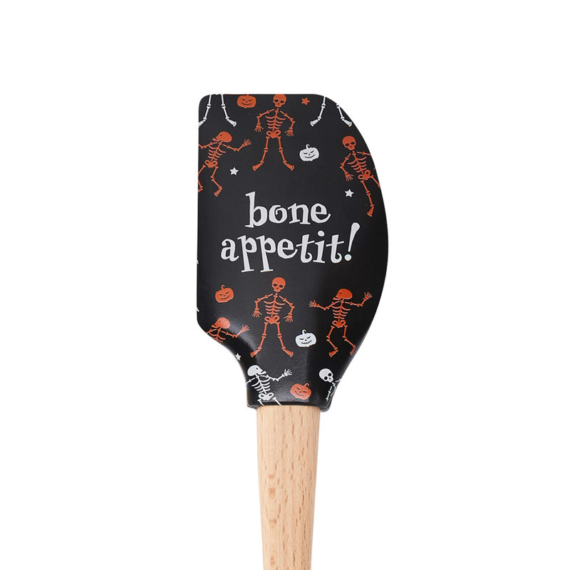 Tovolo Spatulart Bone Appetit Silicone Spatula with Wood Handle