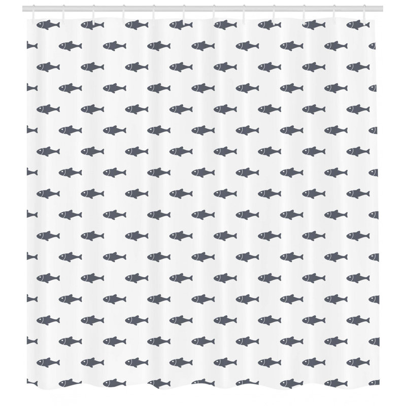 Shower Curtain with Hooks Included, 75" H x 69" W, Grey