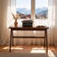Bureau en bois d'hévéa massif avec tiroir, bureau de bureau à cadre en A de 99 cm (39 po) pour la maison