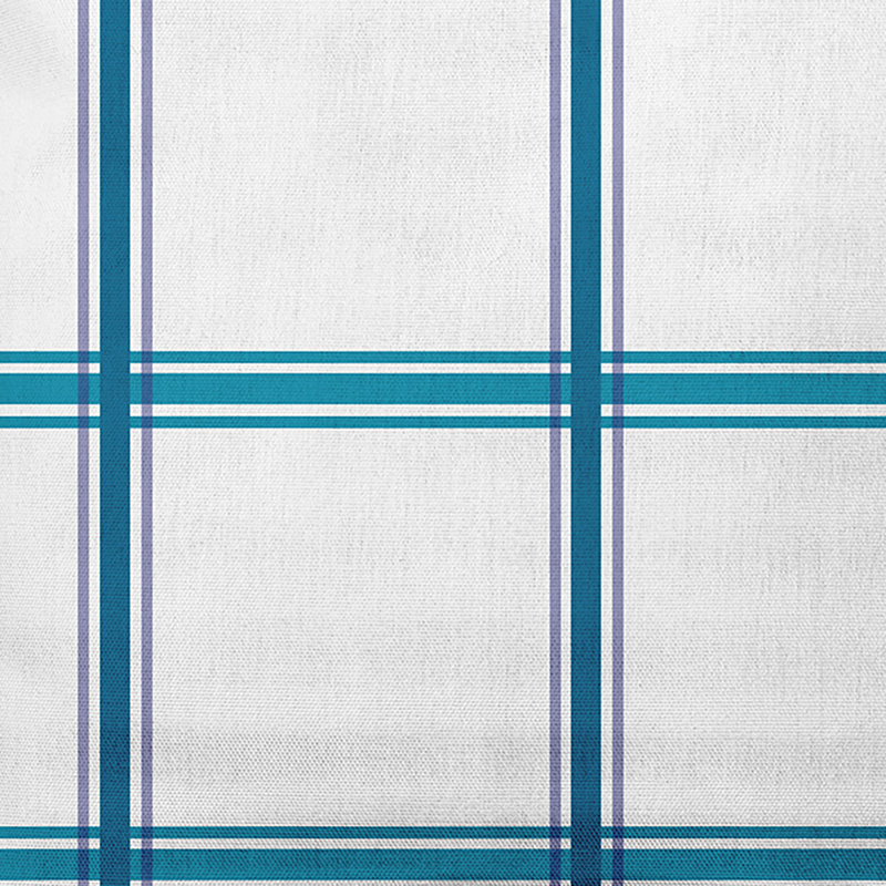 Autumn Blue Geometric Polyester Square Throw Pillow