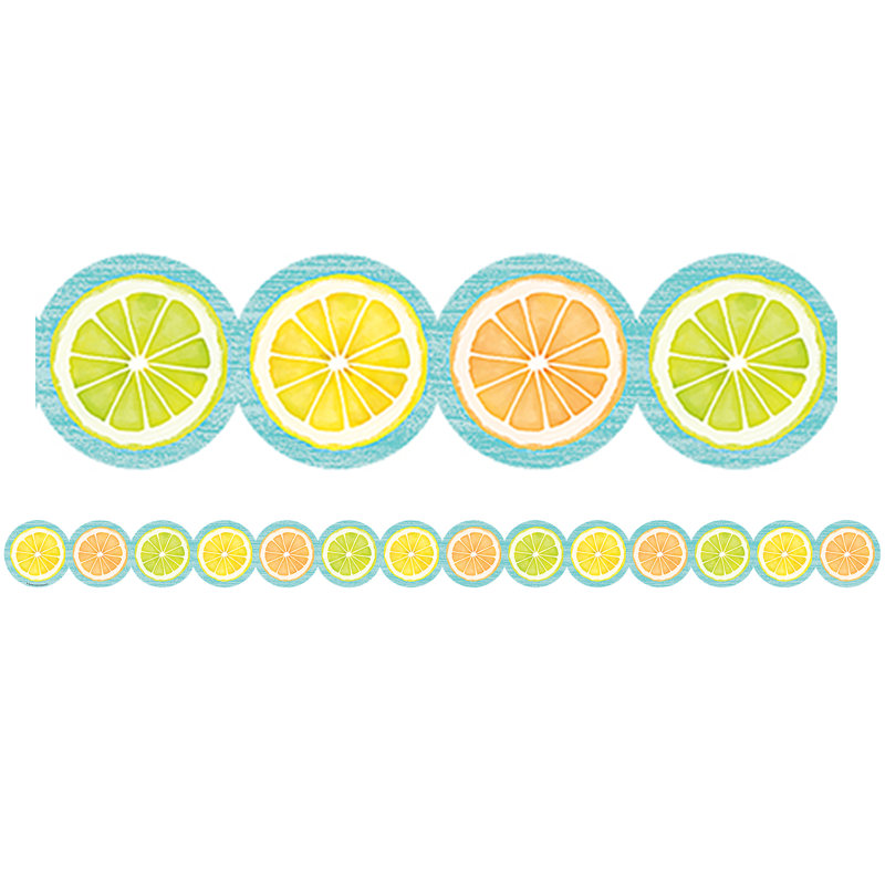 Bordure découpée découpée à la main citron zeste d'agrumes