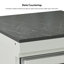 Îlot de cuisine extérieur modulaire en acier inoxydable avec barbecue, réfrigérateur et évier 3 pièces Akoah
