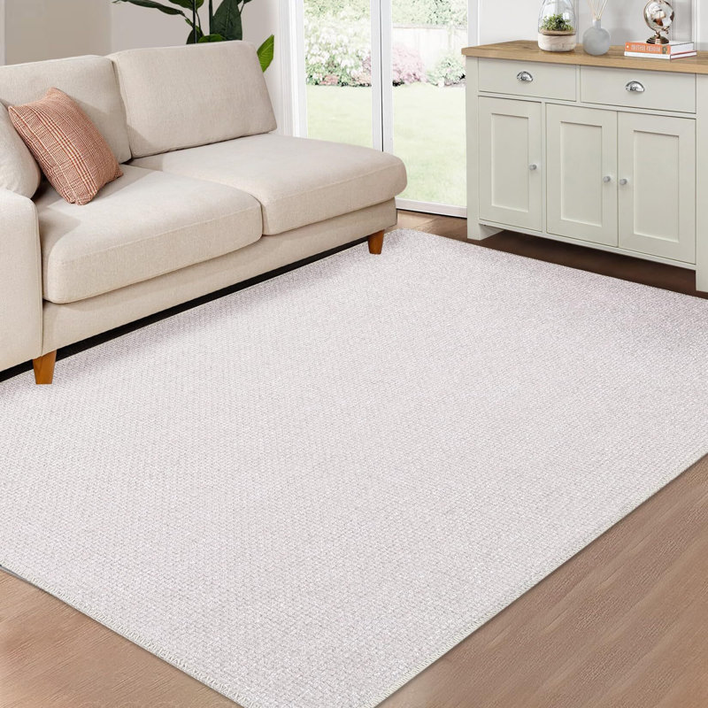 9X12 Area Rug Modern Solid Weaving Textured Area Rug