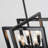 6-Light 15 in. Dimmable Modern Industrial Geometric Chandelier with Square Open Frame For Kitchen Island Living Room And Entryway  -1841433443