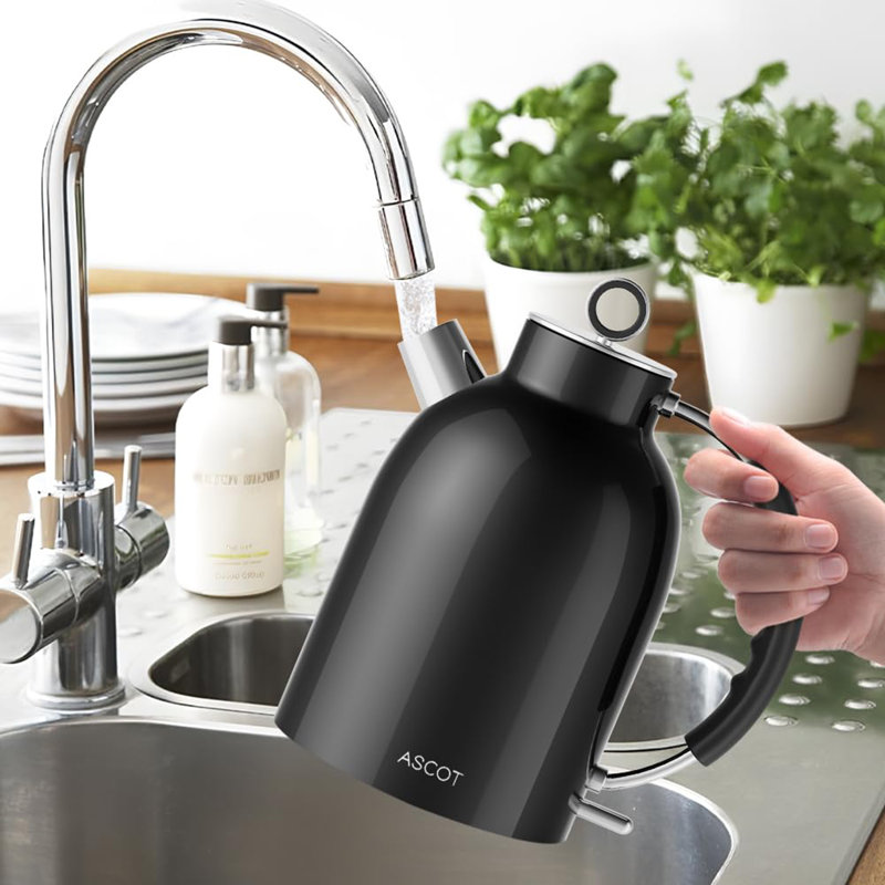 1.5L 1500W Electric Kettle, Black
