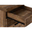 Armoire de rangement de bureau brune - mobile avec glissières de tiroir et roulettes contemporaines